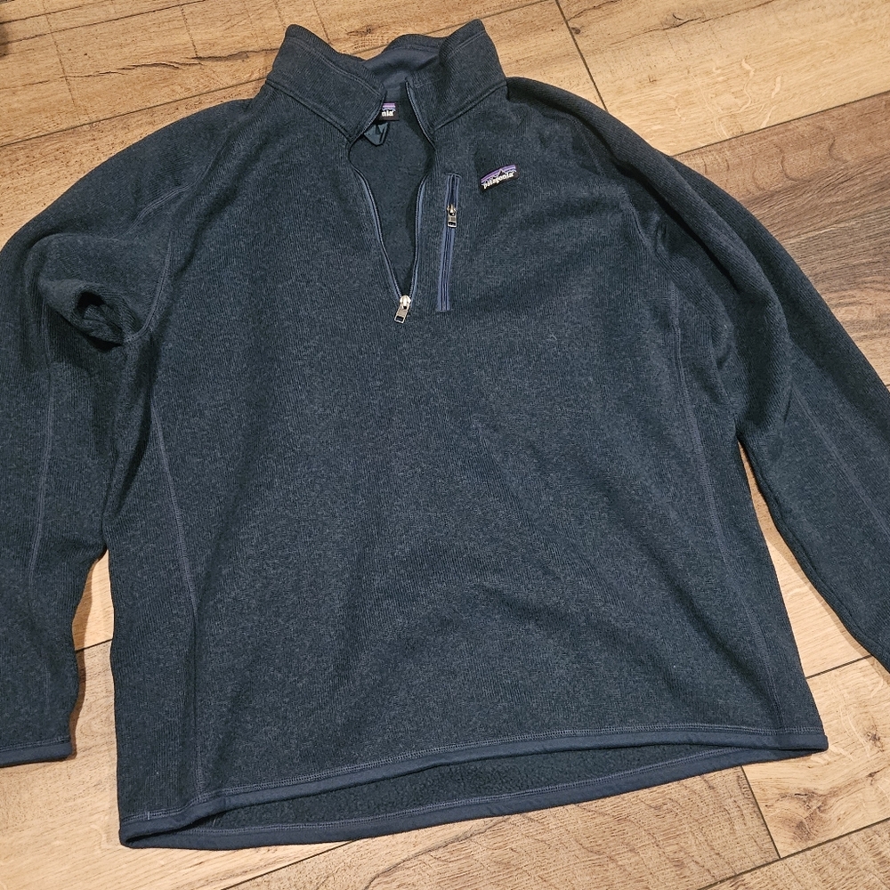 Patagonia Men's Zip-Up Sweater - Dark Blue